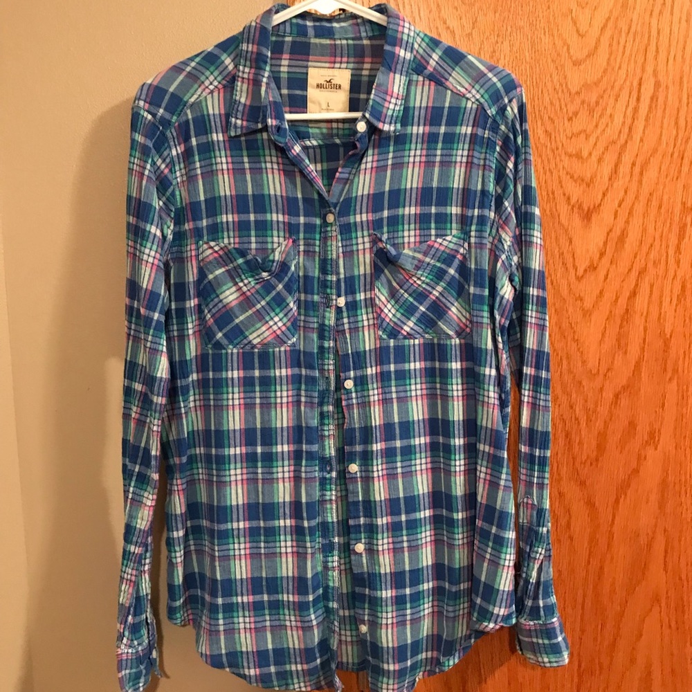 Hollister Women Long Sleeve Button Down Shirt